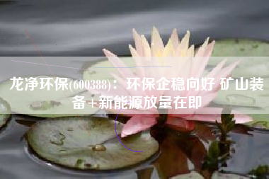 龙净环保(600388)：环保企稳向好 矿山装备+新能源放量在即