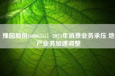 豫园股份(600655)：2024年消费业务承压 地产业务加速调整