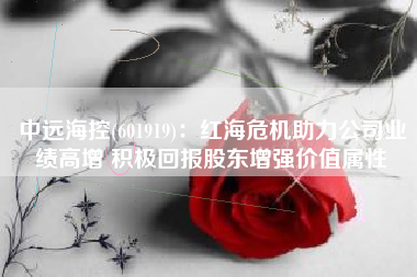 中远海控(601919)：红海危机助力公司业绩高增 积极回报股东增强价值属性