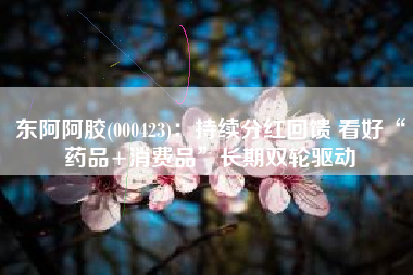 东阿阿胶(000423)：持续分红回馈 看好“药品+消费品”长期双轮驱动