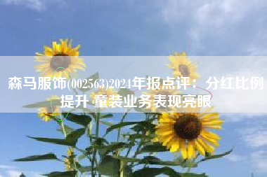 森马服饰(002563)2024年报点评：分红比例提升 童装业务表现亮眼