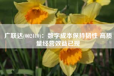 广联达(002410)：数字成本保持韧性 高质量经营效益已现