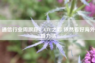 通信行业周跟踪：GTC之后 依然看好海外算力链