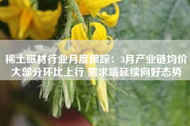 稀土磁材行业月度跟踪：3月产业链均价大部分环比上行 需求端延续向好态势