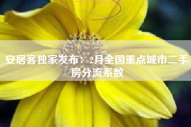 安居客独家发布：2月全国重点城市二手房分流系数