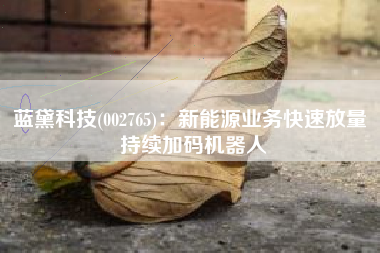 蓝黛科技(002765)：新能源业务快速放量 持续加码机器人