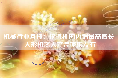 机械行业月报：挖掘机国内销量高增长 人形机器人产品密集发布