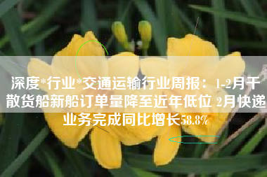 深度*行业*交通运输行业周报：1-2月干散货船新船订单量降至近年低位 2月快递业务完成同比增长58.8%