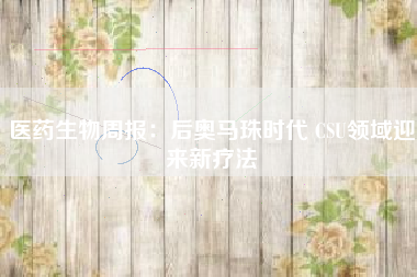 医药生物周报：后奥马珠时代 CSU领域迎来新疗法