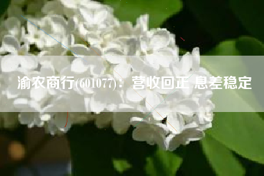渝农商行(601077)：营收回正 息差稳定