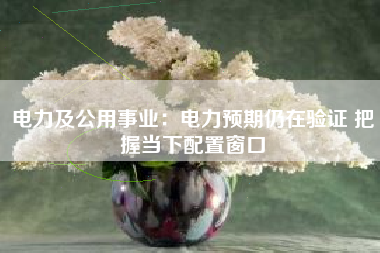 电力及公用事业：电力预期仍在验证 把握当下配置窗口