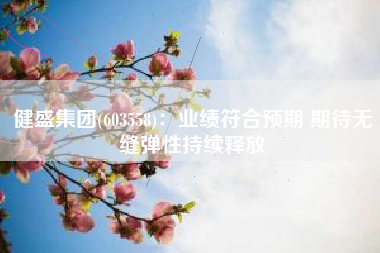 健盛集团(603558)：业绩符合预期 期待无缝弹性持续释放