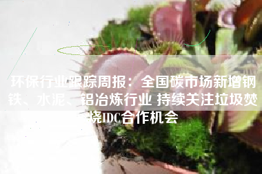 环保行业跟踪周报：全国碳市场新增钢铁、水泥、铝冶炼行业 持续关注垃圾焚烧IDC合作机会