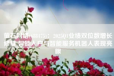 萤石网络(688475)：2025Q1业绩双位数增长修复 智能入户与智能服务机器人表现亮眼