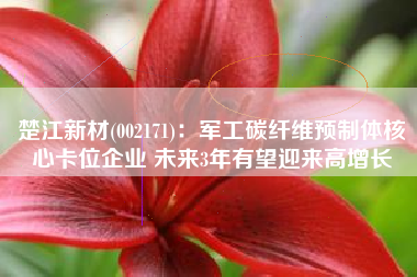 楚江新材(002171)：军工碳纤维预制体核心卡位企业 未来3年有望迎来高增长