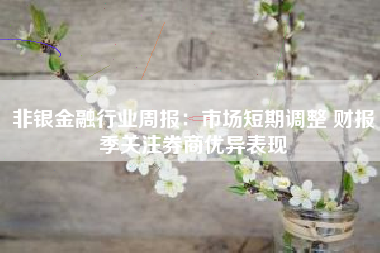 非银金融行业周报：市场短期调整 财报季关注券商优异表现