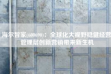 海尔智家(600690)：全球化大视野稳健经营 管理层创新营销带来新生机
