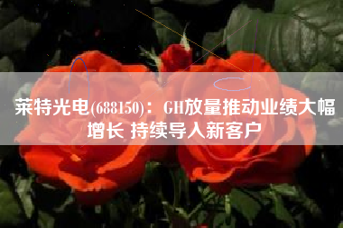 莱特光电(688150)：GH放量推动业绩大幅增长 持续导入新客户