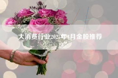 大消费行业2025年4月金股推荐