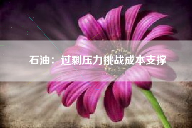 石油：过剩压力挑战成本支撑