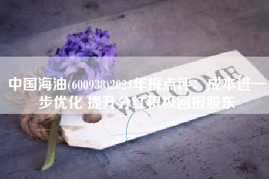 中国海油(600938)2024年报点评：成本进一步优化 提升分红积极回报股东