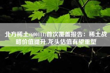 北方稀土(600111)首次覆盖报告：稀土战略价值提升 龙头估值有望重塑