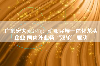 广东宏大(002683)：矿服民爆一体化龙头企业 国内外业务“双轮”驱动