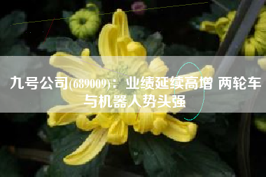 九号公司(689009)：业绩延续高增 两轮车与机器人势头强