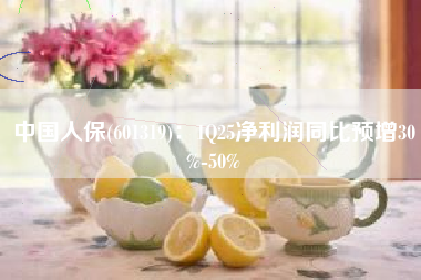 中国人保(601319)：1Q25净利润同比预增30%-50%