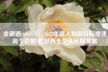 金徽酒(603919)：2025年收入利润目标增速高个位数 看好西北龙头长期发展