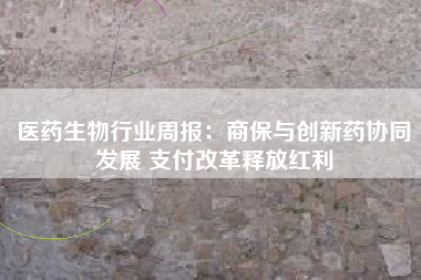 医药生物行业周报：商保与创新药协同发展 支付改革释放红利