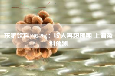 东鹏饮料(605499)：收入再超预期 上调盈利预测