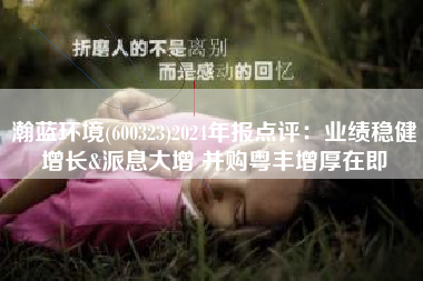 瀚蓝环境(600323)2024年报点评：业绩稳健增长&派息大增 并购粤丰增厚在即