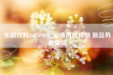 东鹏饮料(605499)：业绩再超预期 新品势能强劲