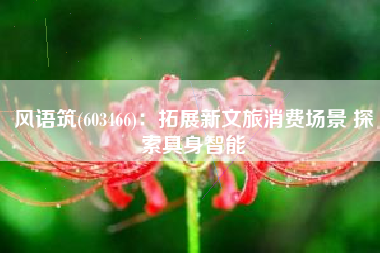 风语筑(603466)：拓展新文旅消费场景 探索具身智能