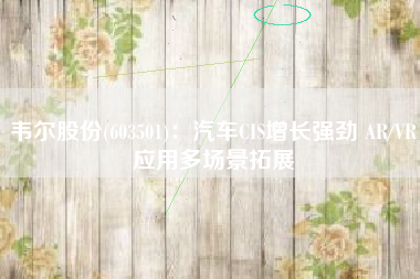 韦尔股份(603501)：汽车CIS增长强劲 AR/VR应用多场景拓展