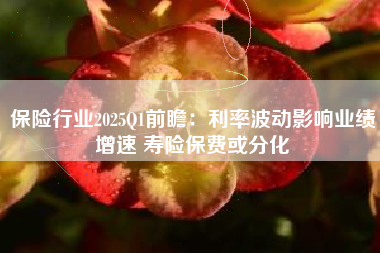 保险行业2025Q1前瞻：利率波动影响业绩增速 寿险保费或分化