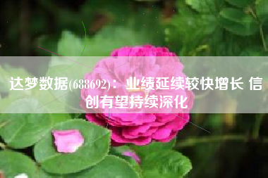 达梦数据(688692)：业绩延续较快增长 信创有望持续深化