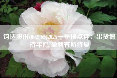 钧达股份(002865)2025一季报点评：出货保持平稳 盈利有所修复