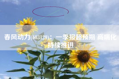 春风动力(603129)：一季报超预期 高端化持续推进