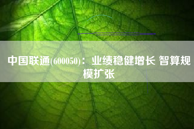 中国联通(600050)：业绩稳健增长 智算规模扩张