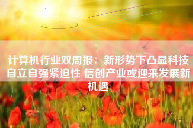 计算机行业双周报：新形势下凸显科技自立自强紧迫性 信创产业或迎来发展新机遇