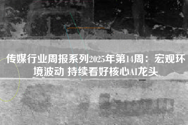 传媒行业周报系列2025年第14周:宏观环境波动 持续看好核心AI龙头 传媒行业周报系列2025年第14周:宏观环境波动 持续看好核心AI龙头
