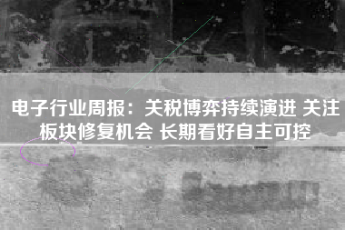 电子行业周报：关税博弈持续演进 关注板块修复机会 长期看好自主可控