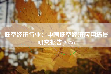 低空经济行业：中国低空经济应用场景研究报告(2025)
