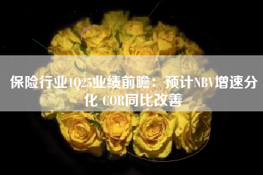 保险行业1Q25业绩前瞻：预计NBV增速分化 COR同比改善