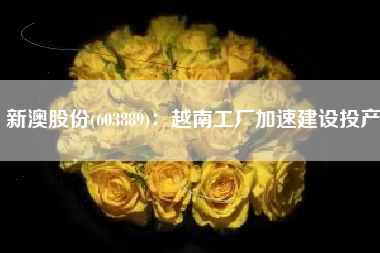 新澳股份(603889)：越南工厂加速建设投产