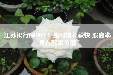 江苏银行(600919)：盈利增长较快 股息率具有配置价值