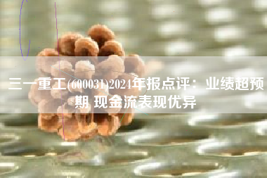 三一重工(600031)2024年报点评：业绩超预期 现金流表现优异