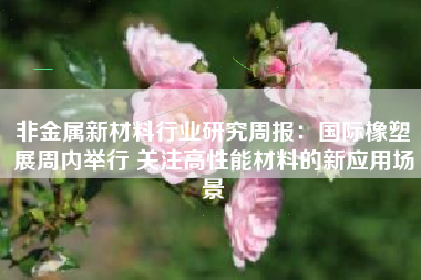 非金属新材料行业研究周报：国际橡塑展周内举行 关注高性能材料的新应用场景